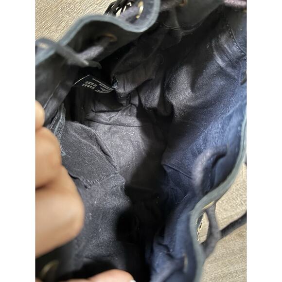 Urban outfitters suede fringe crossbody bag in black Leather Boho Bohemian Style - Picture 8 of 13